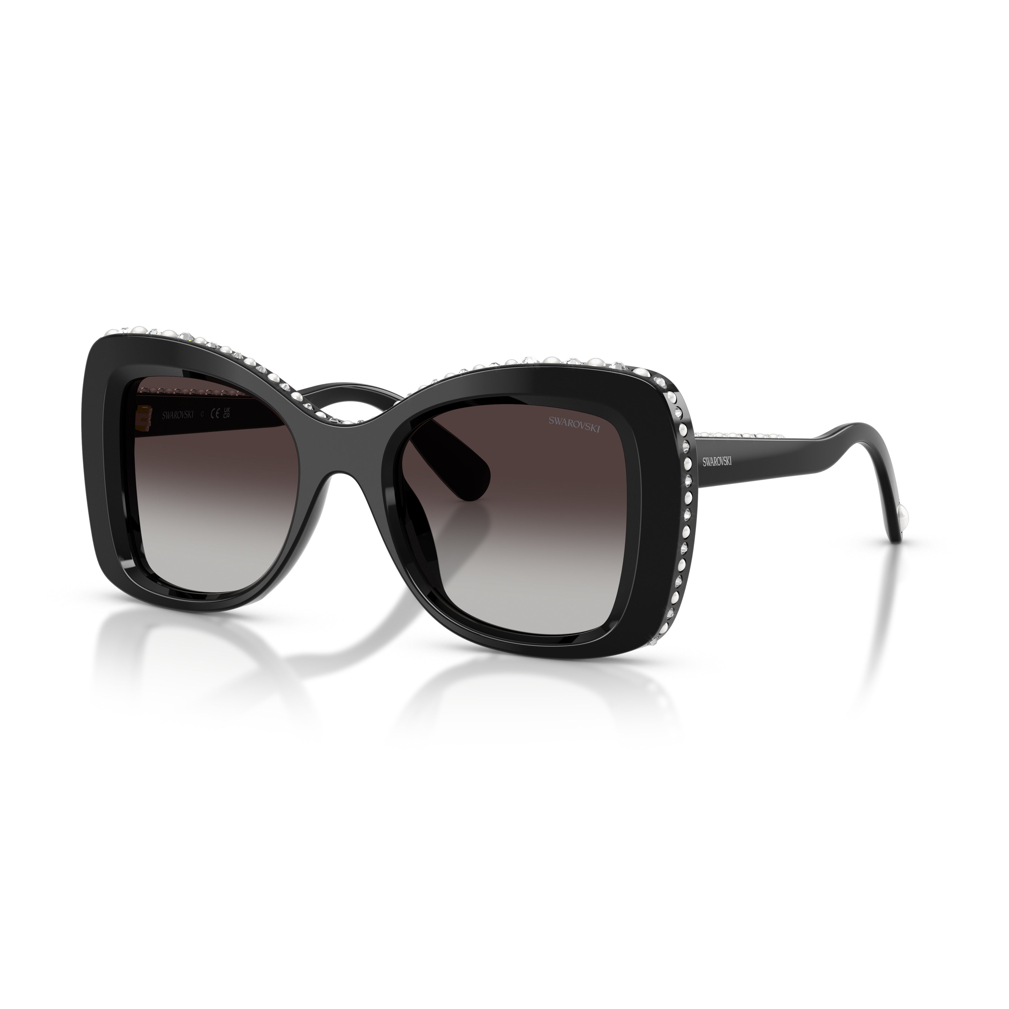0Sk6062U Oversized Square Sunglasses with Crystal Accents