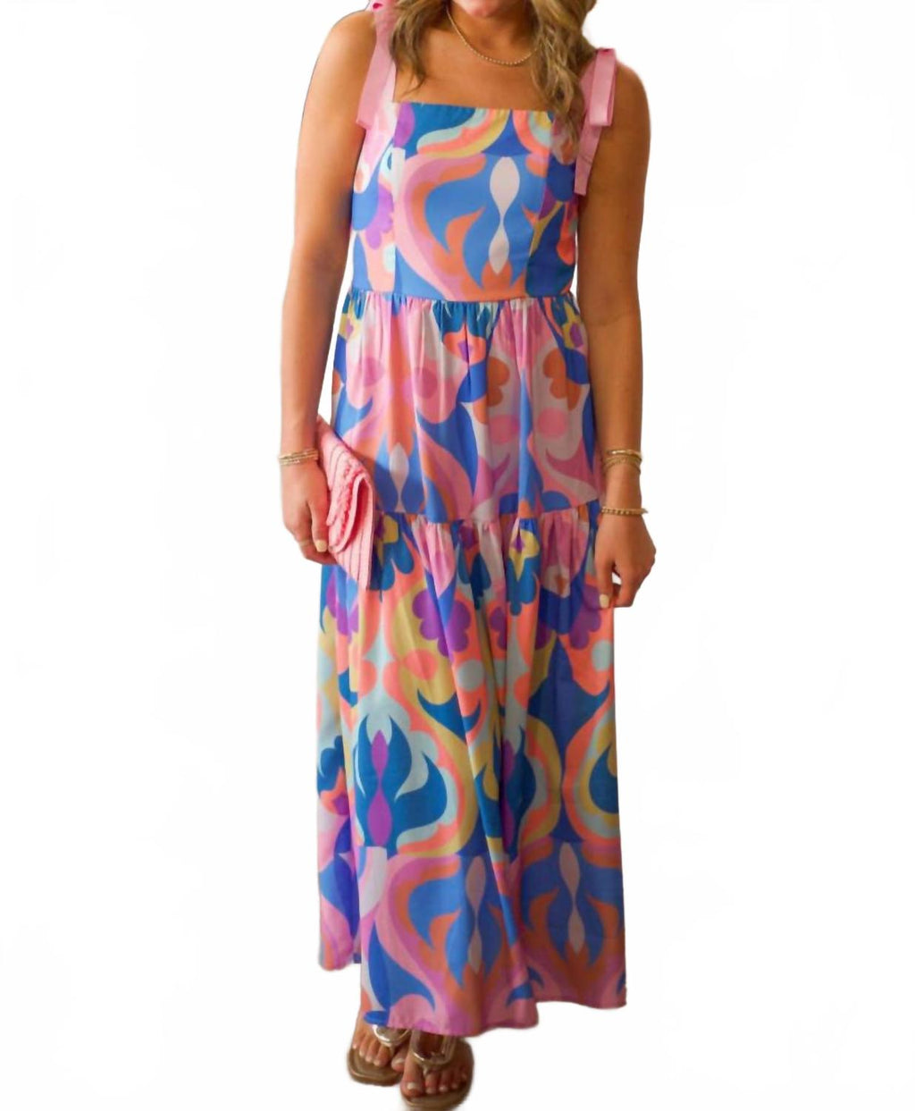 Alexa Summertime Dress In Spring Palms
