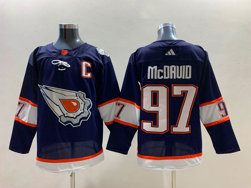 Men's Edmonton Oilers Connor McDavid #97 Navy Breakaway Player jersey