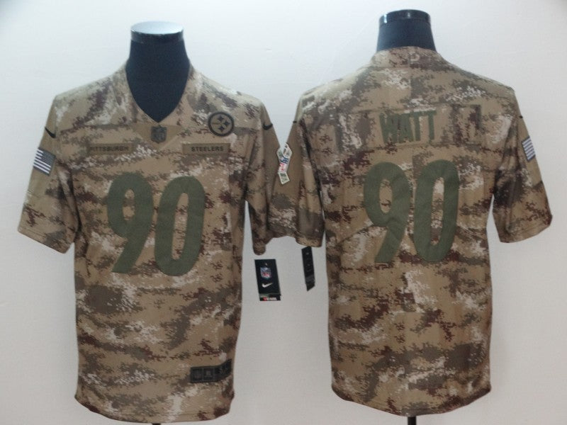 Men's Pittsburgh Steelers T.J. Watt #90 Camouflage Game jersey