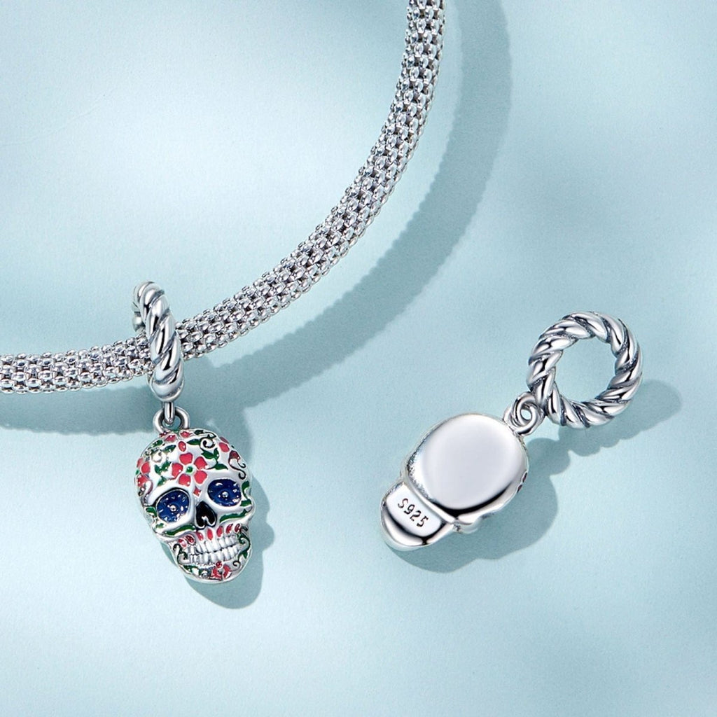 Halloween Mexican Skull Dangle Charm
