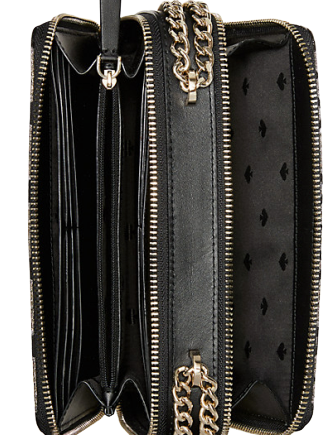 Kate Spade New York Odette Jacquard Chain Double Zip Crossbody