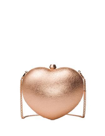 Michael Michael Kors Pearlized Small Heart Box Clutch