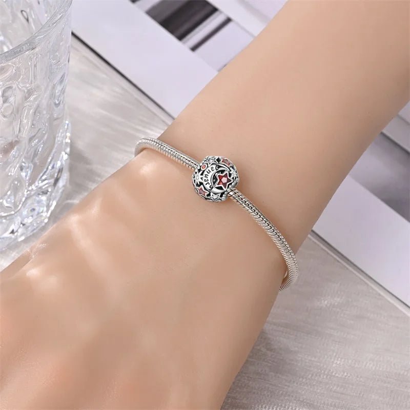 Star & Moon Birthstone Charm