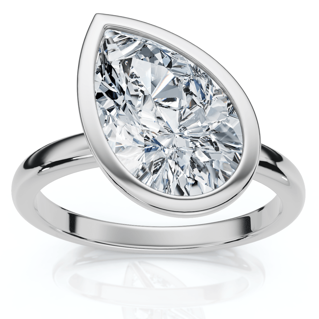 Certified 2Ct Pear Solitaire Diamond Engagement Ring 14k Gold or Pt Lab Grown